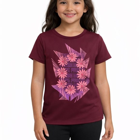 all in motion Other - NWT GIRLS SIZE S 6 /6X PURPLE ALL IN MOTION ATHLETIC SHIRT GRAPHIC SHORT SLEEVE 
